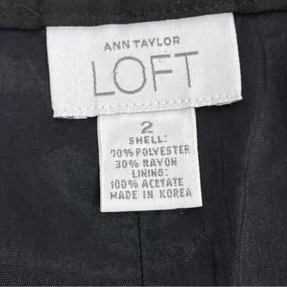 Ann Taylor Loft Straight Leg Dress Pants Black 2 - Picture 6 of 8